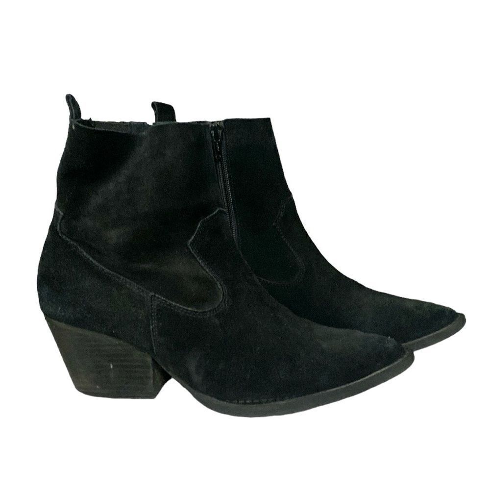 Jeffrey Campbell Black Suede Western Booties